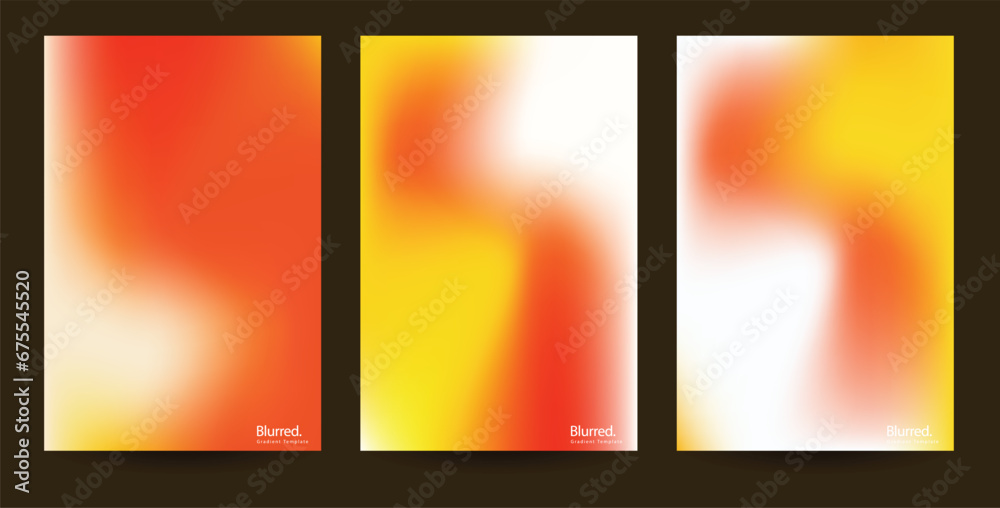 Fototapeta premium set of Abstract colorful gradient template background 
