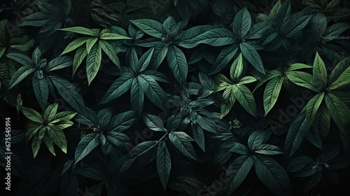 dark green leaves background