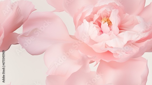  a close up of a pink flower on a white background with a yellow center and a yellow stamen in the center. generative ai