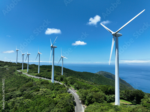 愛媛県伊方町　佐田岬風力発電所の風車