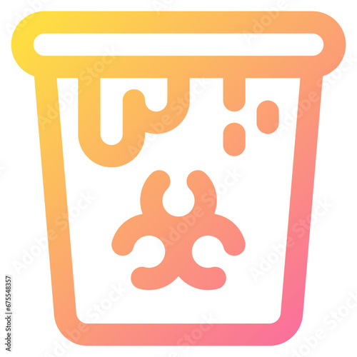 toxic waste icon illustration