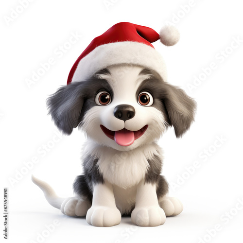 Cute Cartoon Christmas Dog ...