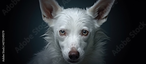 The suspicious man had a mysterious background but his white dog with its cute face and beautiful portrait caught everyone s attention with its mesmerizing eyes and adorable demeanor The do photo