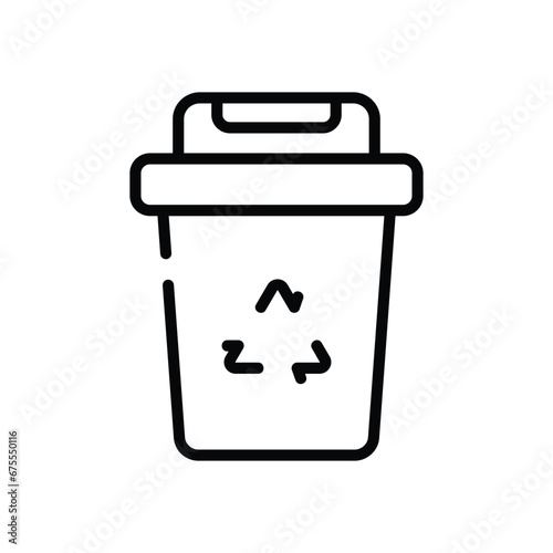 Dustbin icon vector stock illustration