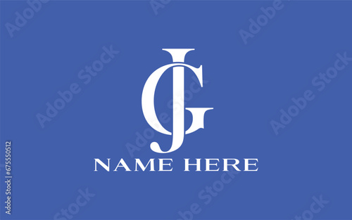 Premium JG monogram logo OR GJ initial letter logo design for company, business or brand