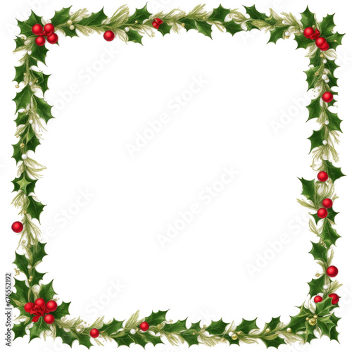 Christmas border frame PNG transparent background