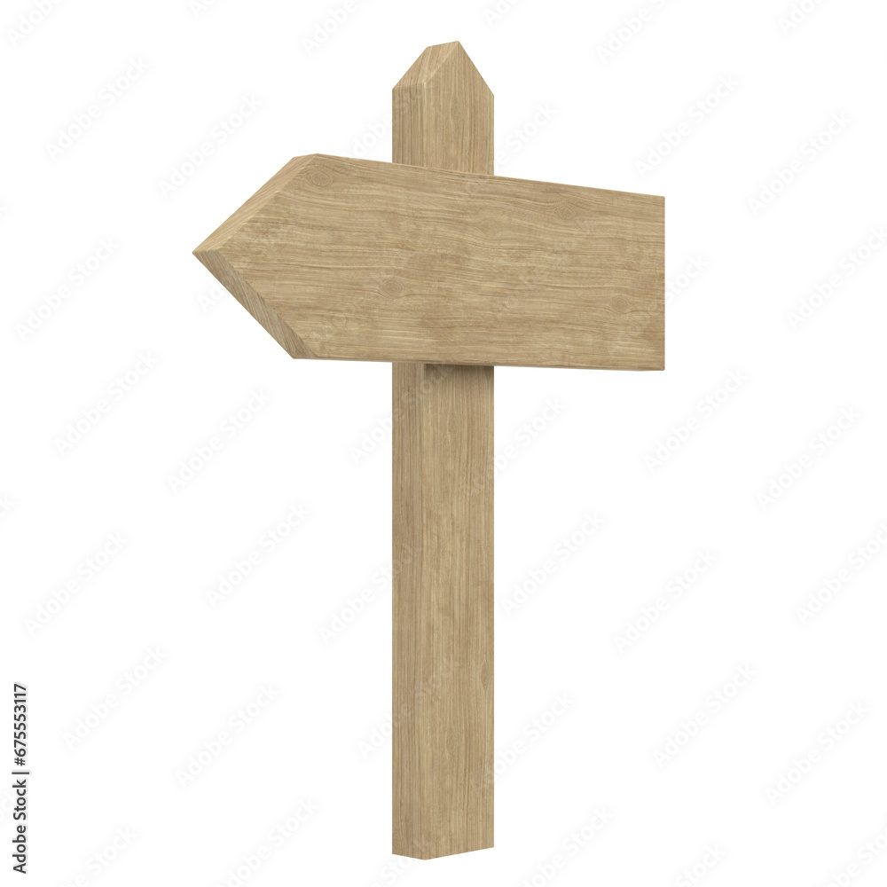 3D rendering illustration of a stylized signpost 3D rendering illustration of a stylized signpost