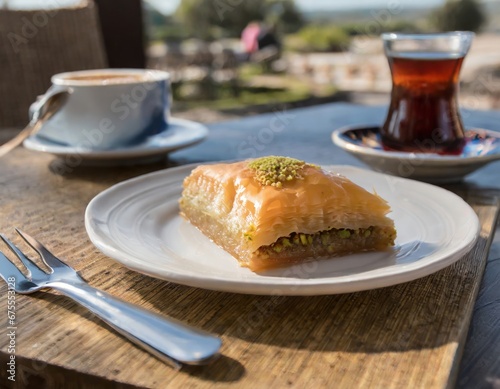 delicious traditional greek or turkish baklava for dessert