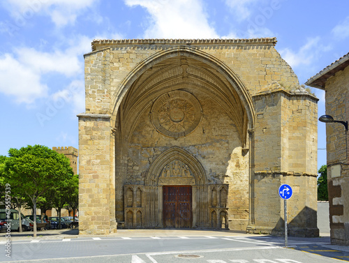 The Church of San Salvador in Sanguesa. Gothic building, 13th century. Famous church of the ancient Spanish town Sanguesa – Spain photo