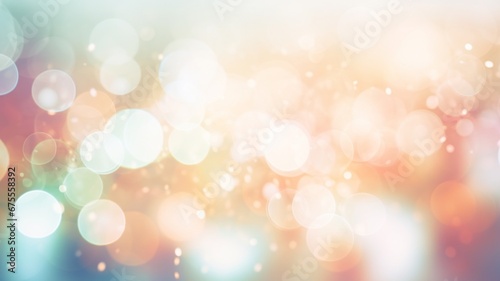 Bokeh background muted pastel colors abstract white walls. wide angle, clean, lens flares © Bird Visual