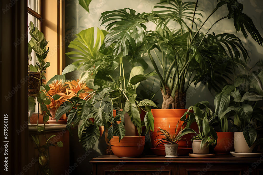 Green house plant, house plant, plants, planting, living green, monsterra, deco, interior, nature