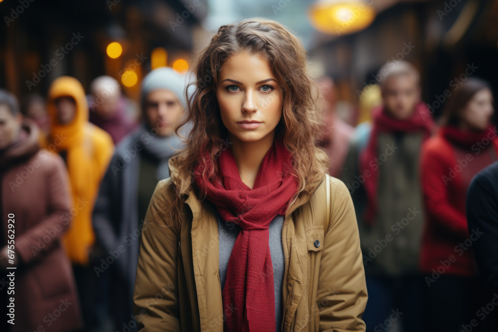 A person standing up against discrimination, advocating for ethical treatment of all individuals. Generative Ai. A person standing up against discrimination, advocating for ethical treatment of all individuals. Generative Ai.