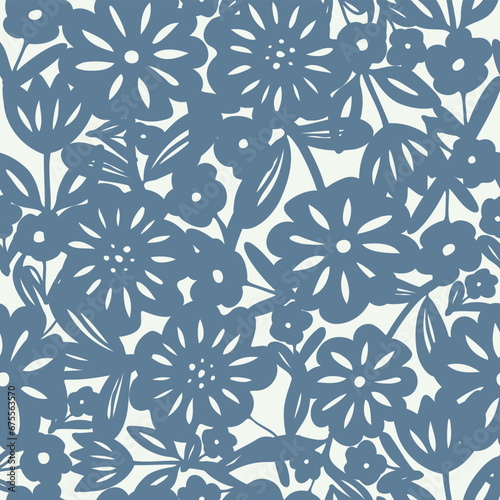 Lace Blue Flowers 