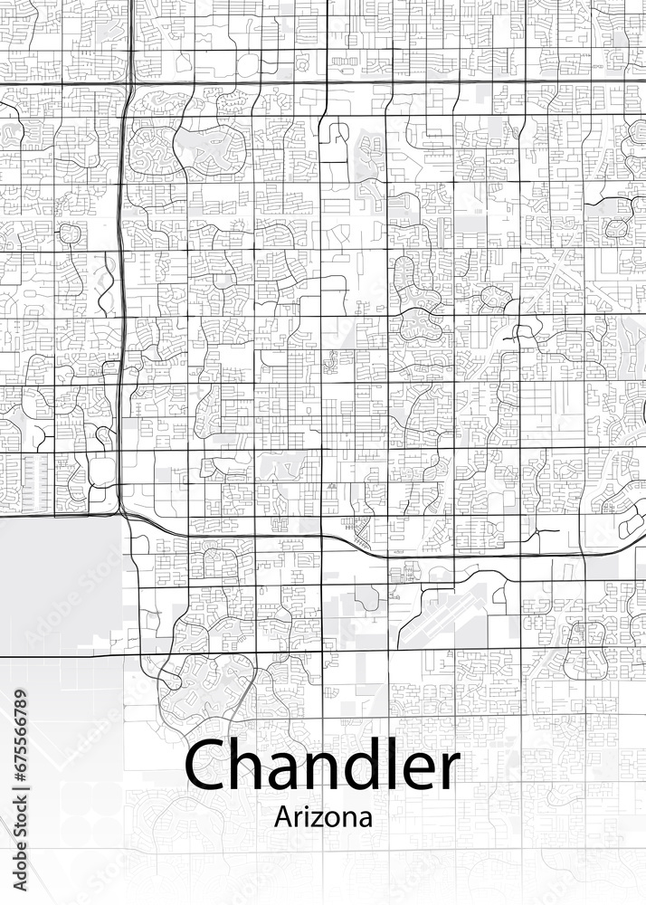 Chandler Arizona minimalist map