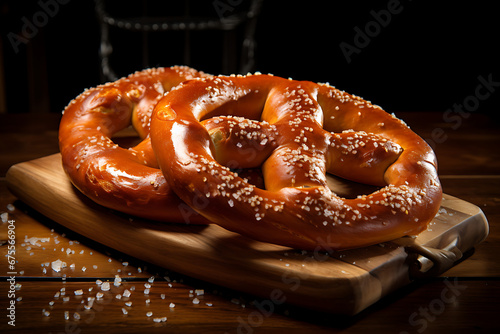 Freshly baked pretzels, backery, german brezel, pretzel