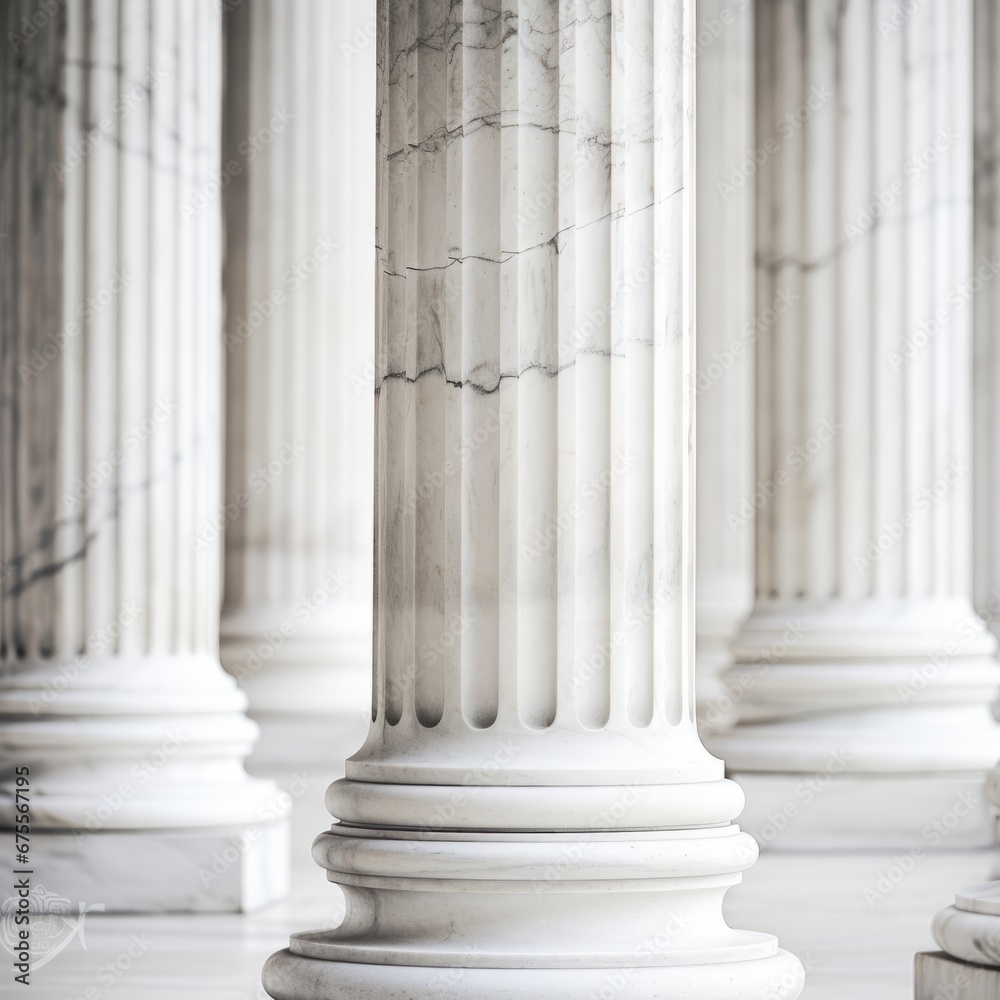 Elegant marble columns. Architectural columns