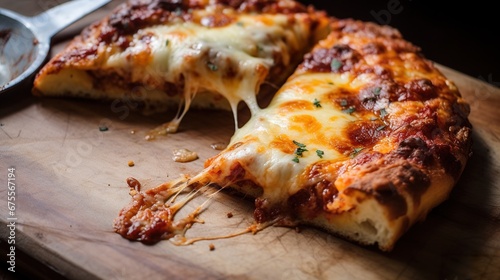 fresh baked italian pizza with tomato and cheese, rustic style