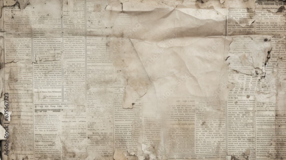 Vintage newspaper paper. Old texture. Grunge background.