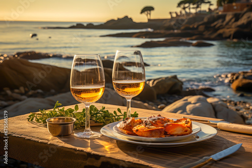 Fine dining by the sea.