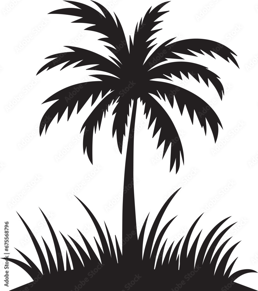 Palm Tree Silhouettes EPS Palm Vector Palm Tree Clipart