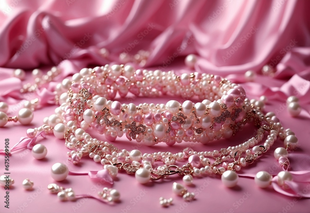 Pearls of Elegance A Graceful Pearl Bracelet, Pink Bracelet Pearls of Elegance A Graceful Pearl Bracelet, Pink Bracelet
