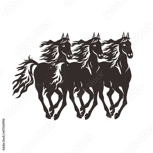 three racehorses