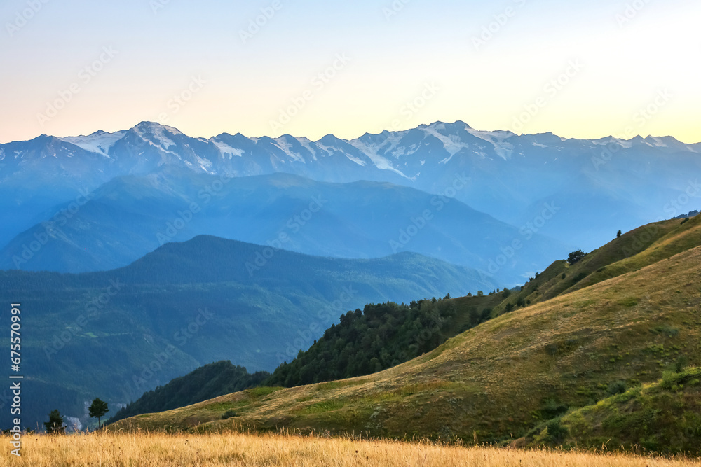 landscape view in mountainous terrain in Georgia