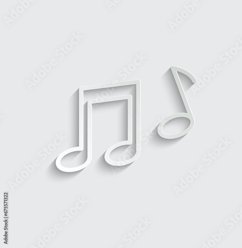 music icon musical note vector icon 