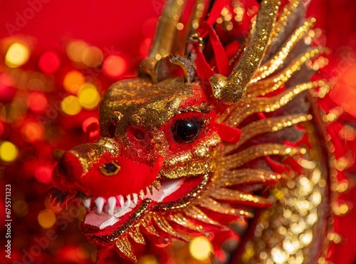 Traditional Chinese New Year Dragon Closeup