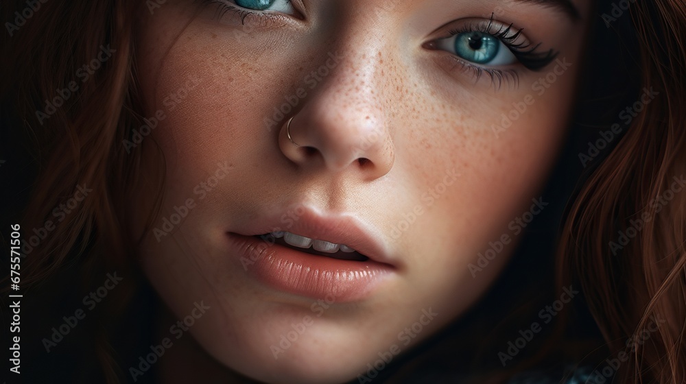 close up portrait of beautiful a woman close up portrait of beautiful a woman
