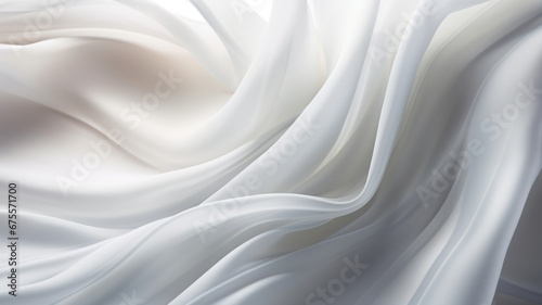 flowing fabric on bright white background.