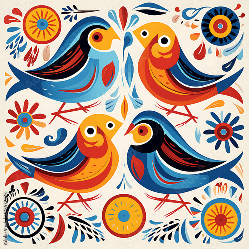 bird walpaper  wall art  background  illustrated birds  bird pattern  vintage wallpaper