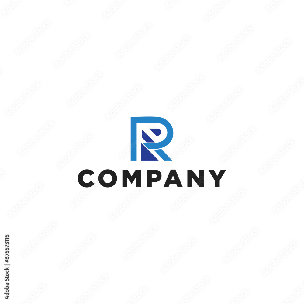 Letter R logo design template
