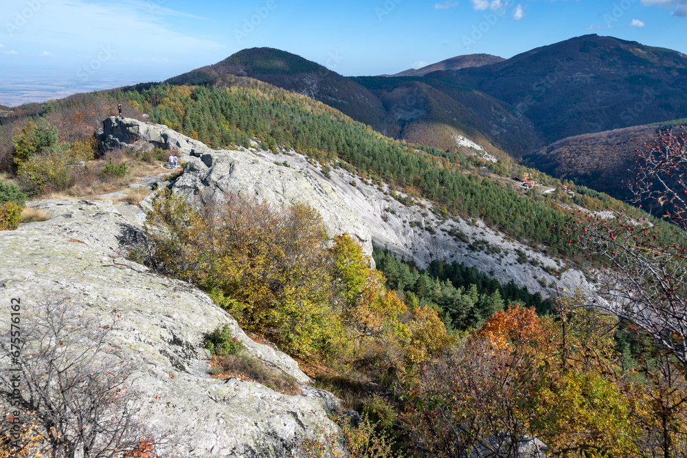 Autumn view of ancient sanctuary Belintash, Bulgaria