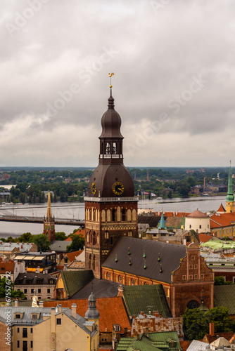 Riga city is the capital of Latvia for holidays all year round... Riga, Latvia, 08-17-2021