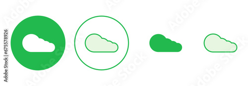 Cloud icon set. cloud vector icon
