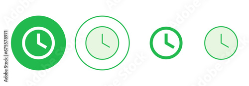 Clock icon set. Time icon vector. watch icon symbol