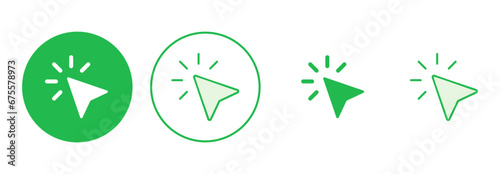 Click icon set. pointer arrow icon. cursor icon vector