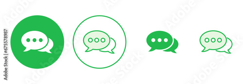 Chat icon set. speech bubble icon. comment icon vector. message. contact us