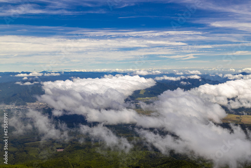 Clouds over the summit of a mountain © Moho