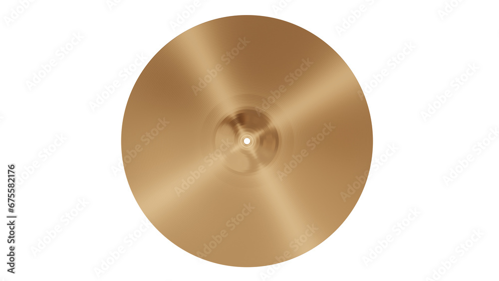 Drum plate or cymbal isolated on transparent and white background. Music concept. 3D render Drum plate or cymbal isolated on transparent and white background. Music concept. 3D render