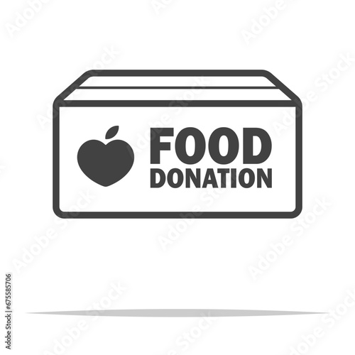 Food donation icon transparent vector isolated