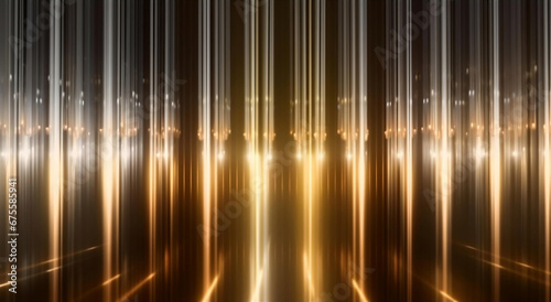 Silver and Gold Glowing Light Bars Background