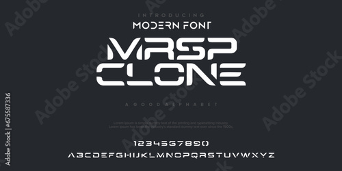 Modern Bold Font Sport Alphabet. Typography urban style fonts for technology, digital, movie logo design. vector illustration
