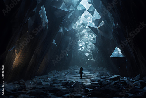 diamon cave, crystal cave, magical cave, diamonds