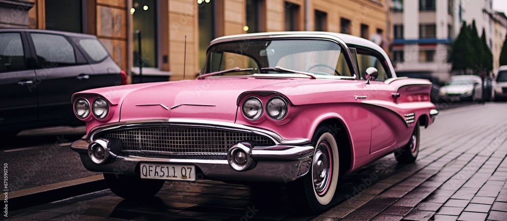 pink luxury car