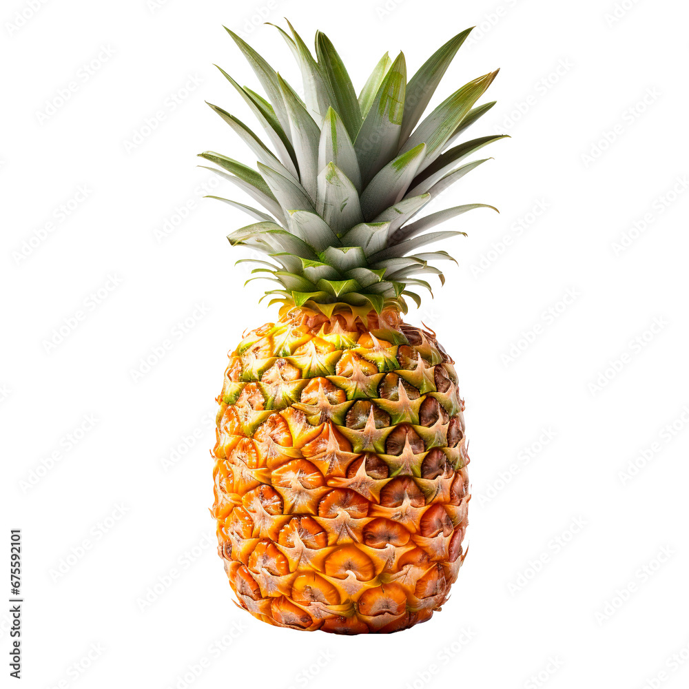 Fototapeta premium Pineapple over isolated transparent background