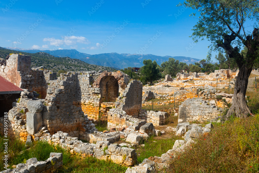 Remains of ancient settlement and port Andriake situated in Myra, modern Demre, Turkey.