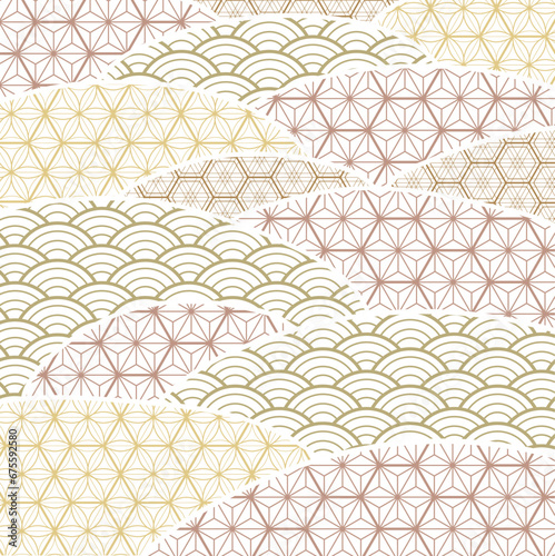 Japanese pattern with geometric elements