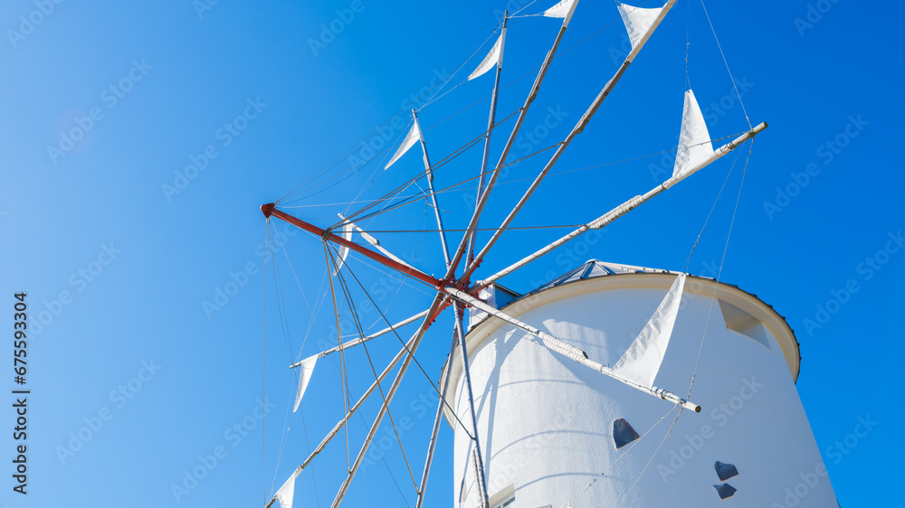 Greek windmill under the blue sky, Travel or environment, Nobody, High resolution over 50MP